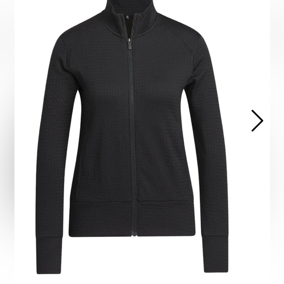 Adidas Athletic Full-Zip Mock Neck Jacket Black - Picture 2 of 5